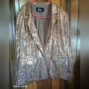 Parker Gold Sequin Blazer Jacket
